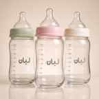 Les trois biberons LIYAN en verre borosilicate 240 ml